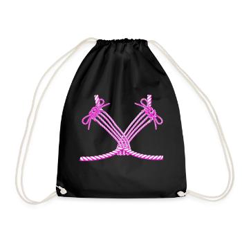 Shibari 3 pink - Turnbeutel - Schwarz - Vorne