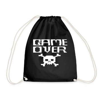 Game Over ASCII - Turnbeutel - Schwarz - Vorne