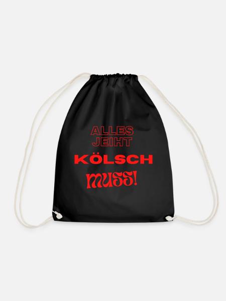 Alles geht - Kölsch MUSS - Turnbeutel - Schwarz