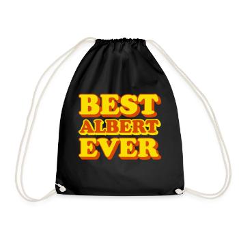 Albert Vorname Witziges Geschenk - Turnbeutel - Schwarz - Vorne