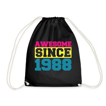 Awesome since 1988. Funny gift men women birthday - Sac de sport léger - noir - Devant