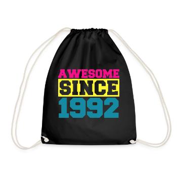 Awesome since 1992. Funny gift men women birthday - Sac de sport léger - noir - Devant