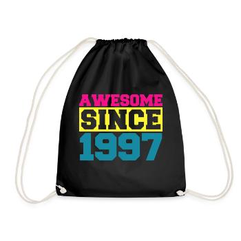 Awesome since 1997. Funny gift men women birthday - Sac de sport léger - noir - Devant