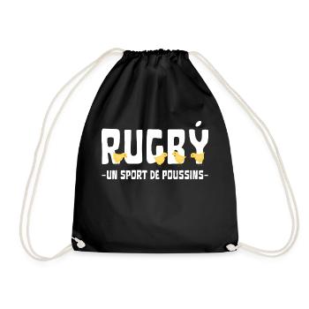 Rugby un sport de poussins - Sac de sport léger - noir - Devant