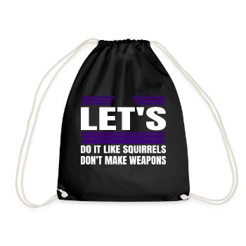 Cool Love Heart Funky Gift Idea Bday - Drawstring Bag - black - Front