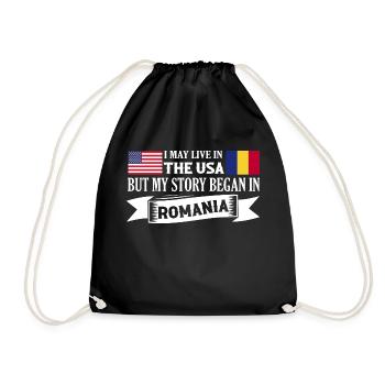Je vis peut-être aux États-Unis, mais mon histoire a commencé en romani - Sac de sport léger - noir - Devant