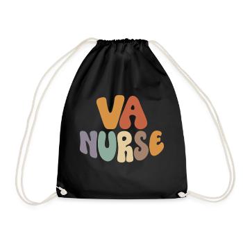 VA Nurse Proud Career Profession - Drawstring Bag - black - Front