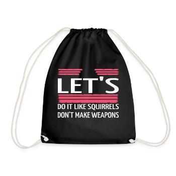 Colombe De Paix Heureux Fun Drôle Citation Hippie Pride - Sac de sport léger - noir - Devant