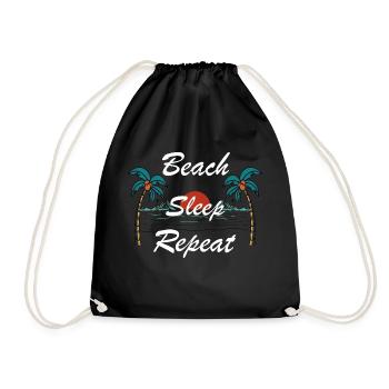 Beach Sleep Repeat5 - Sac de sport léger - noir - Devant