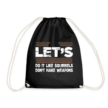 happy birthday present idea hippie love - Turnbeutel - Schwarz - Vorne