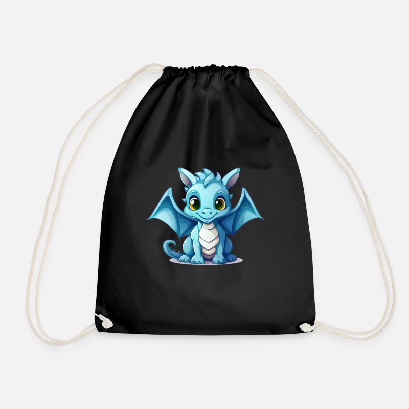 Petit Dragon Bleu - Sac de sport léger - noir