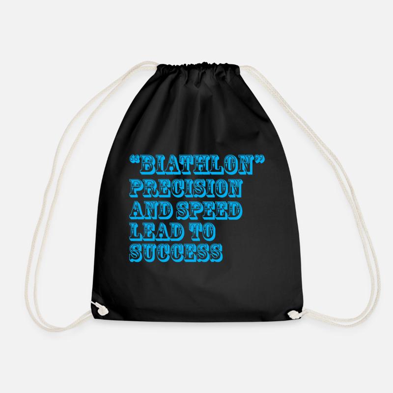biathlon - Drawstring Bag - black