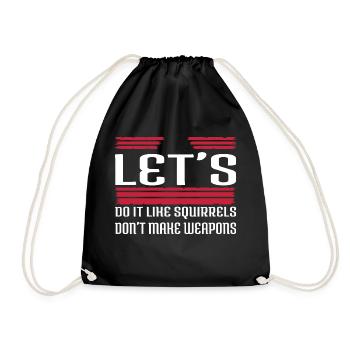 cadeau de fête coeur drôle signe de paix amusant amour - Sac de sport léger - noir - Devant