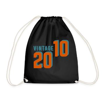 Vintage rétro 2010 - Sac de sport léger - noir - Devant