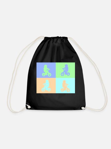 Junior Biker Pop Art pastel - Turnbeutel - Schwarz