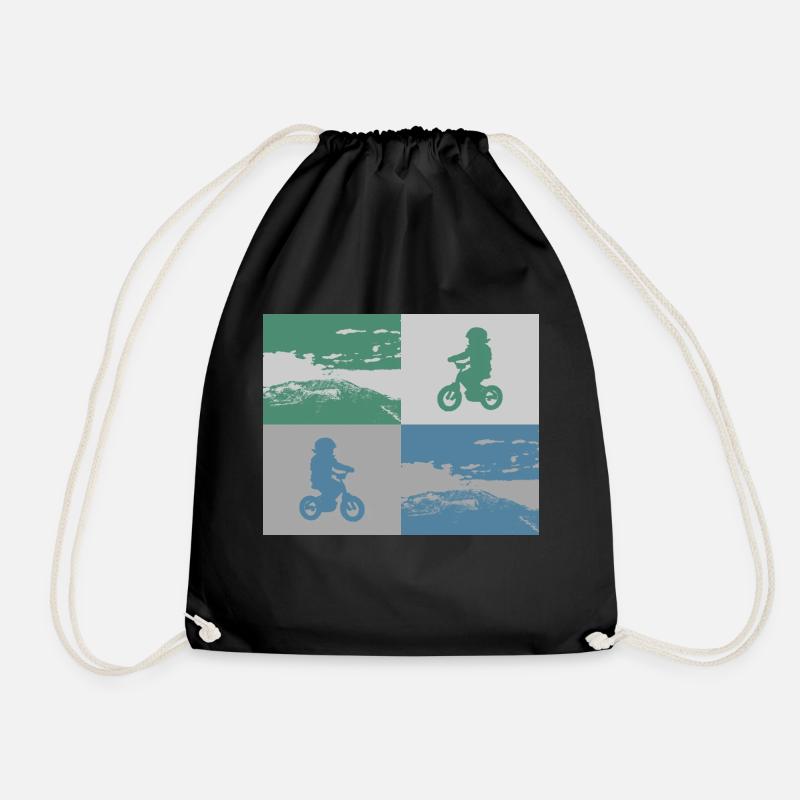 Junior Biker Pop Art metallic - Drawstring Bag - black