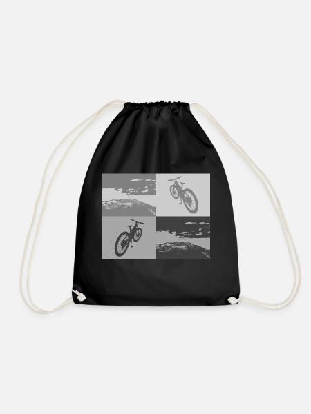 MTB Pop Art grey - Turnbeutel - Schwarz
