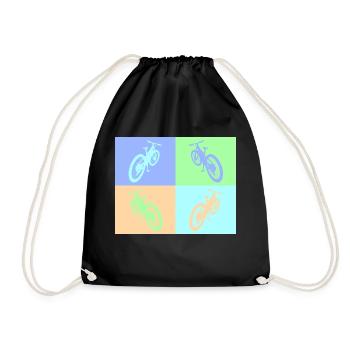MTB Pop Art pastel - Drawstring Bag - black - Front