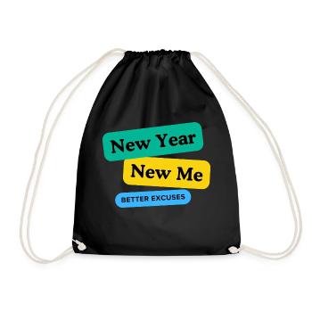 Neues Jahr, neues Ich - Turnbeutel - Schwarz - Vorne