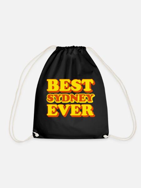 Sydney-Vorname, lustiges Geschenk - Turnbeutel - Schwarz