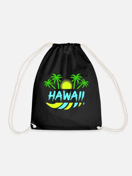 hawaii - Turnbeutel - Schwarz