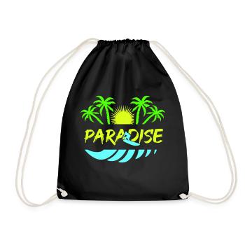 surf paradise - Turnbeutel - Schwarz - Vorne