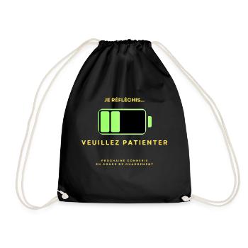 Je réfléchis - Sac de sport léger - noir - Devant