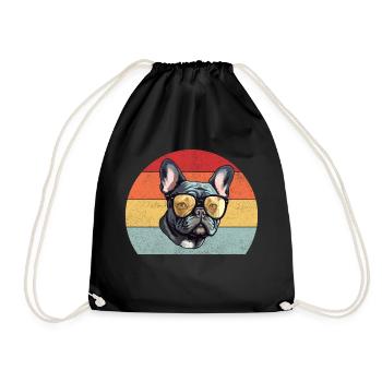 Bouledogue français - Sac de sport léger - noir - Devant