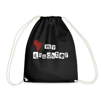 Love my daughter - Drawstring Bag - black - Front
