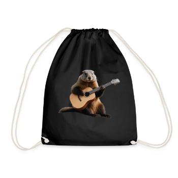 Marmot Musiker Gitarre - Turnbeutel - Schwarz - Vorne