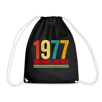 1977 rétro vintage anniversaire version italia - Sac de sport léger - noir - Devant