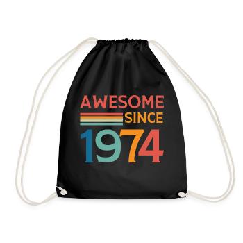 Awesome since 1974 - Sac de sport léger - noir - Devant