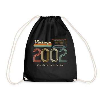 2002 Original 2002 Vintage Vintage Retro Jahrestag - Turnbeutel - Schwarz - Vorne