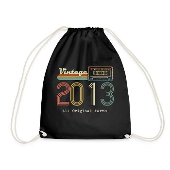 2013 Original 2013 Vintage Vintage Retro Jahrestag - Turnbeutel - Schwarz - Vorne
