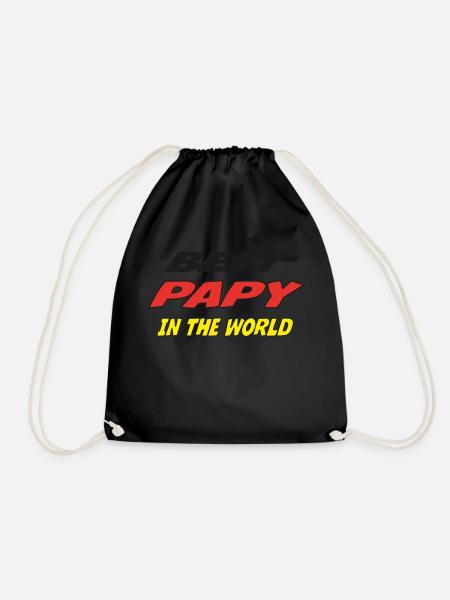 Best PAPY in the world - Drawstring Bag - black