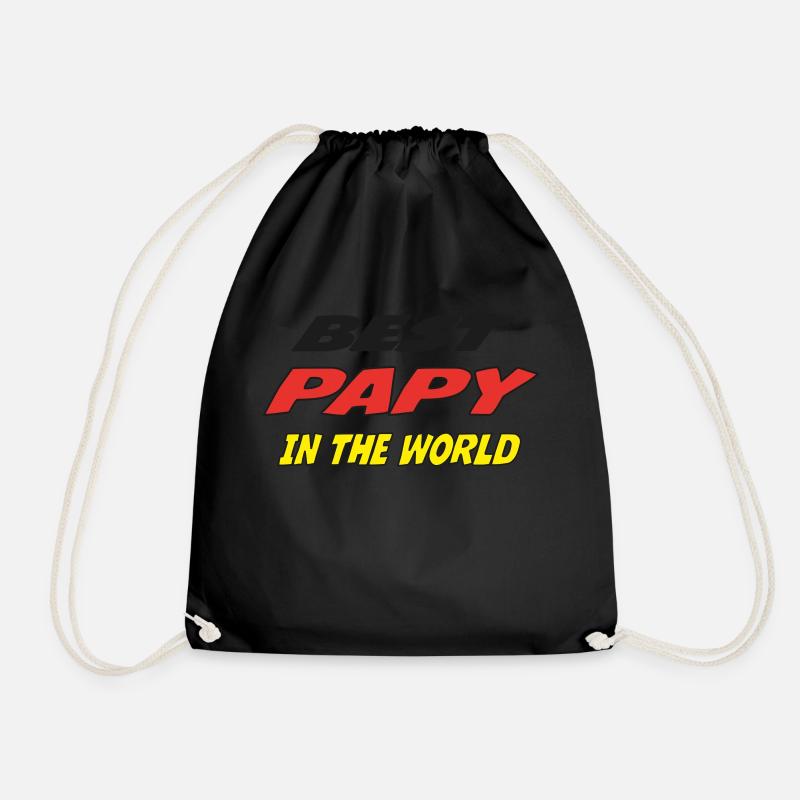 Best PAPY in the world - Drawstring Bag - black