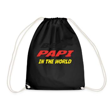 Bestes PAPI der Welt 221 - Turnbeutel - Schwarz - Vorne