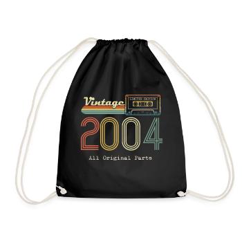 2004 Original 2004 Vintage Vintage Retro Jahrestag - Turnbeutel - Schwarz - Vorne