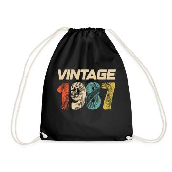 Vintage 1987 Retro - Best-seller - Sac de sport léger - noir - Devant