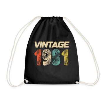 Vintage 1981 Retro - Best-seller - Sac de sport léger - noir - Devant