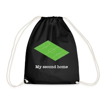 Football carré vert drôle de dicton - Sac de sport léger - noir - Devant