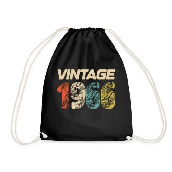 Vintage 1966 Retro - Best Seller - Drawstring Bag - black - Front