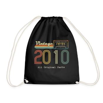 2010 Original 2010 Vintage Vintage Retro Jahrestag - Turnbeutel - Schwarz - Vorne