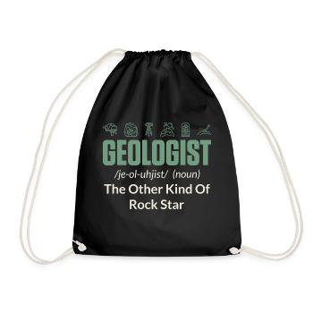 Geologist Noun Rock Collector Geology - Turnbeutel - Schwarz - Vorne
