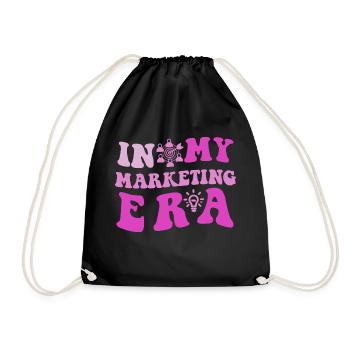 In My Marketing Era - Drawstring Bag - black - Front
