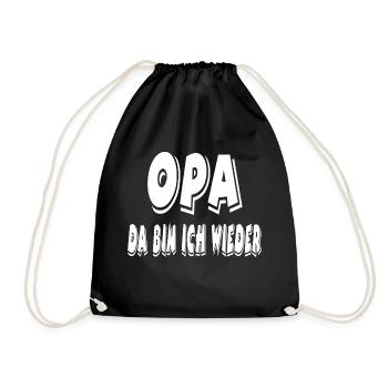 Opa - Turnbeutel - Schwarz - Vorne