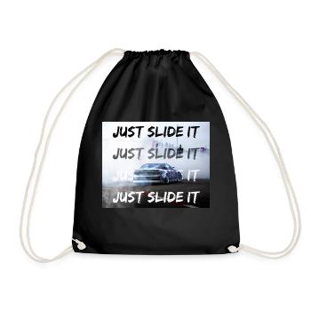 JUST SLIDE IT - Drawstring Bag - black - Front