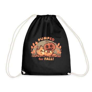 Pumped For Fall - Drawstring Bag - black - Front