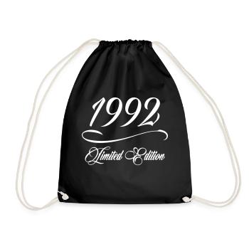 Limited Edition 1992 - Geburtstag 1992 - Turnbeutel - Schwarz - Vorne
