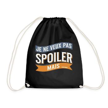 Je ne veux pas spoiler, mais... - Sac de sport léger - noir - Devant